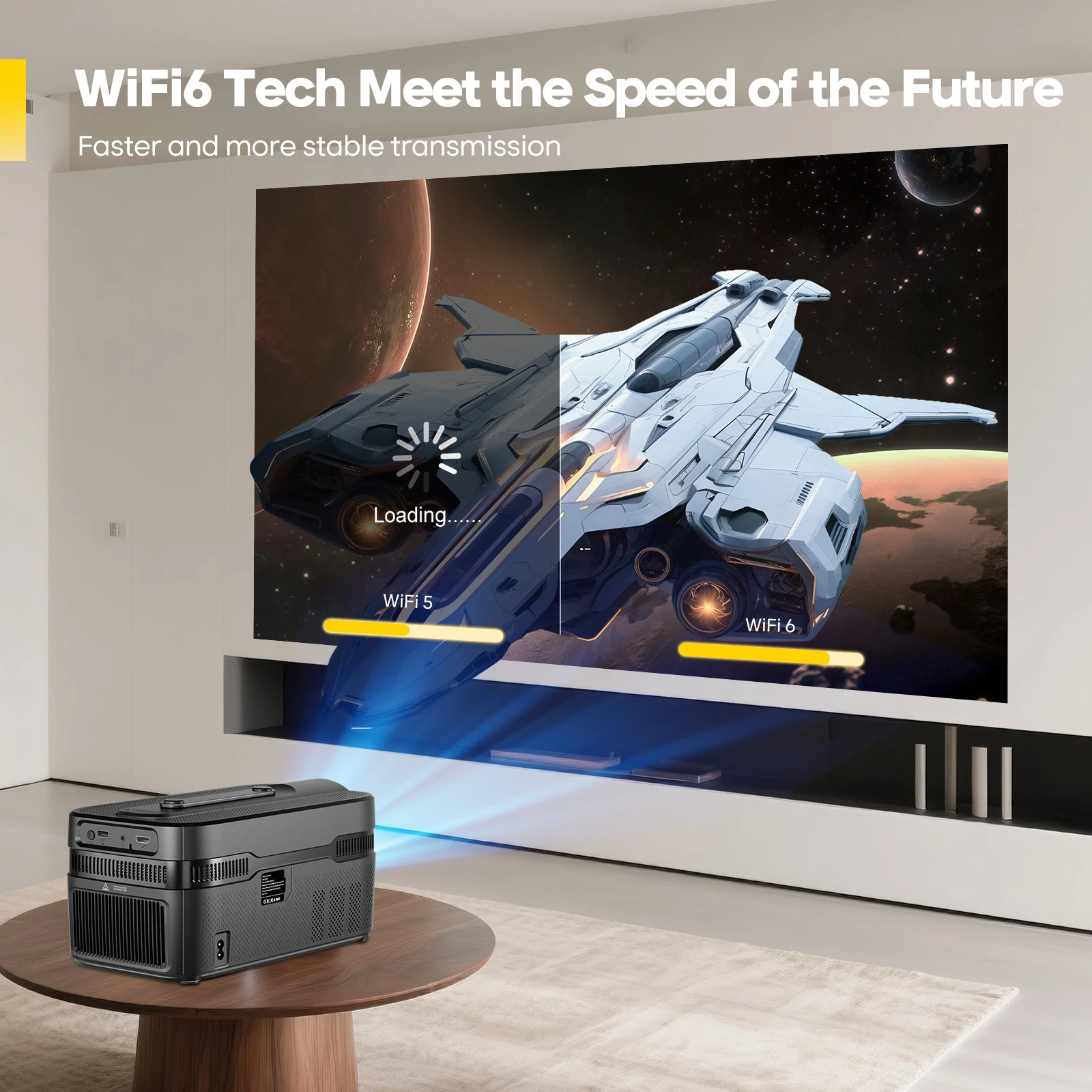 Фото Проектор Magcubic HY450C 4K 1080P Smart Wifi, портативный, с поддержкой Netflix, мини-проектор №2