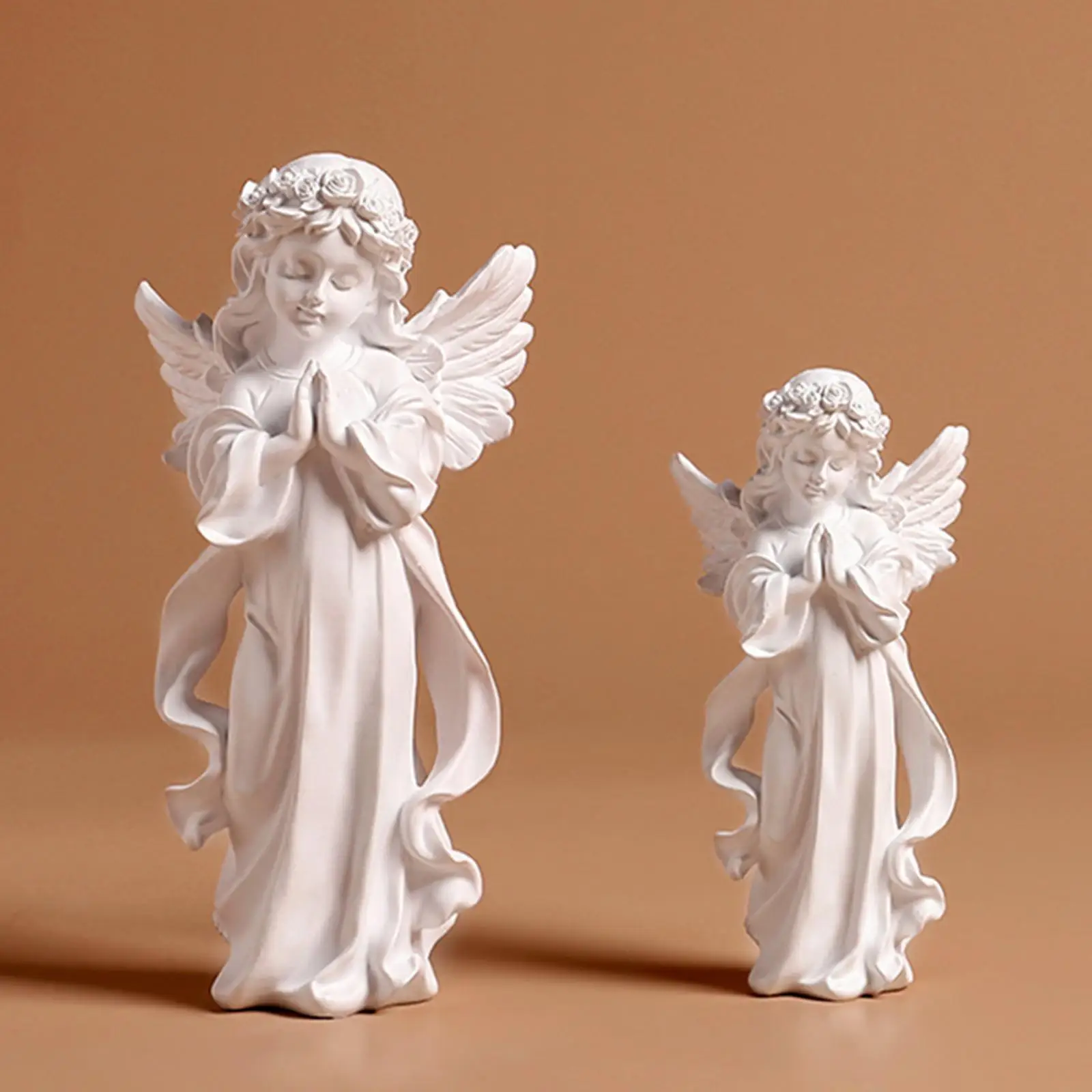 

2Pcs Resin Praying Angel Figurine Statue Home Decoration Premium