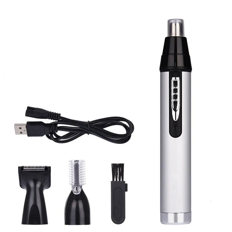 4 in 1 Rechargeable Nose Ear Hair Trimmer For Men Electric Eyebrow Beard Trimmer Nose And Ears Trimmer Hair Removal Grooming Kit
