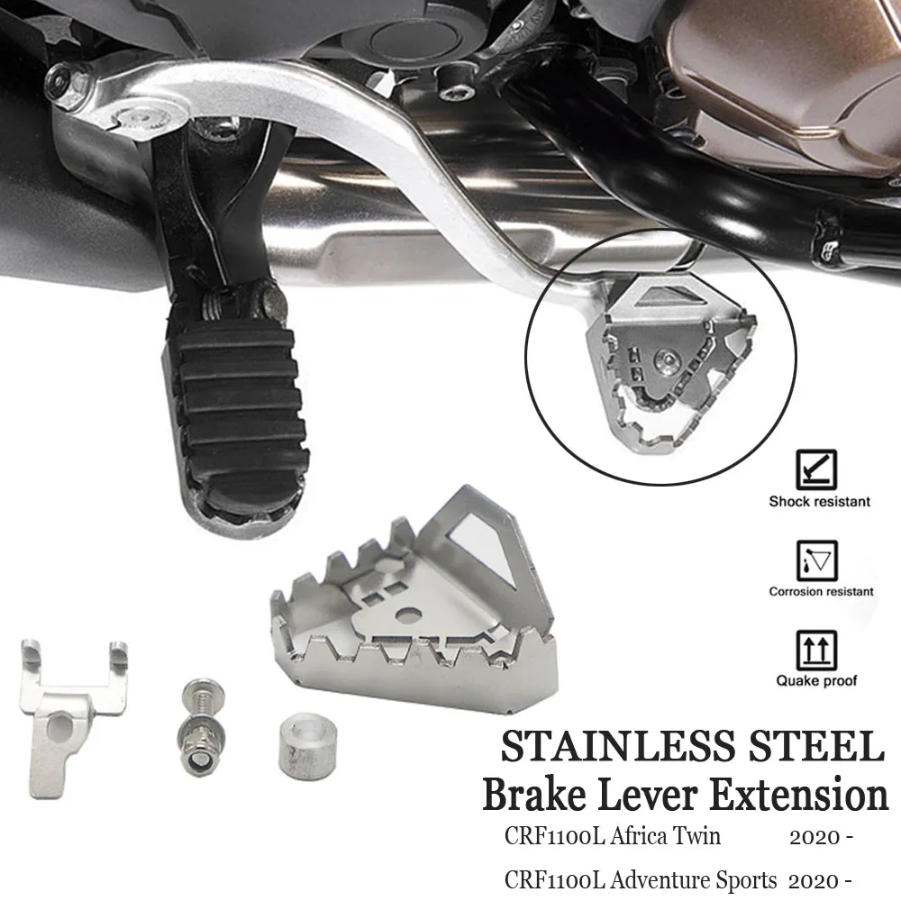 

NEW CRF 1100 L Adventure Sports Brake Lever Extension Pedal Step Tip Plate Enlarge Extender For Honda CRF1100L Africa Twin 2020