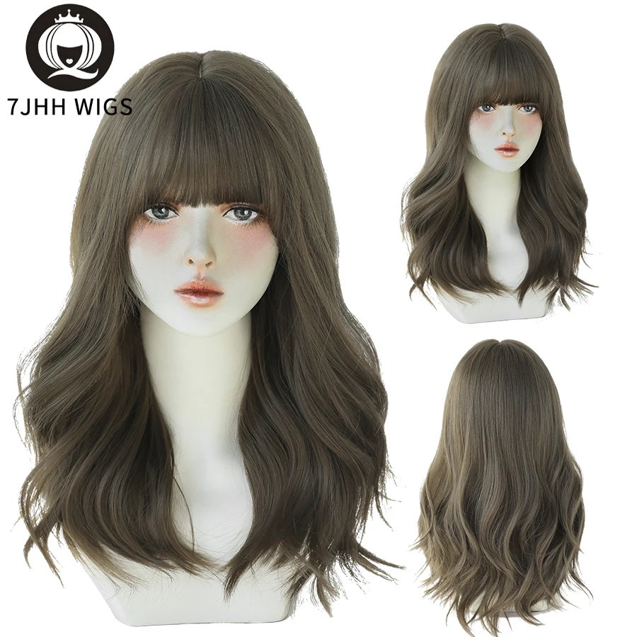 7JHH парики Черный Боб волнистые кудрявые синтетические высокотемпературные