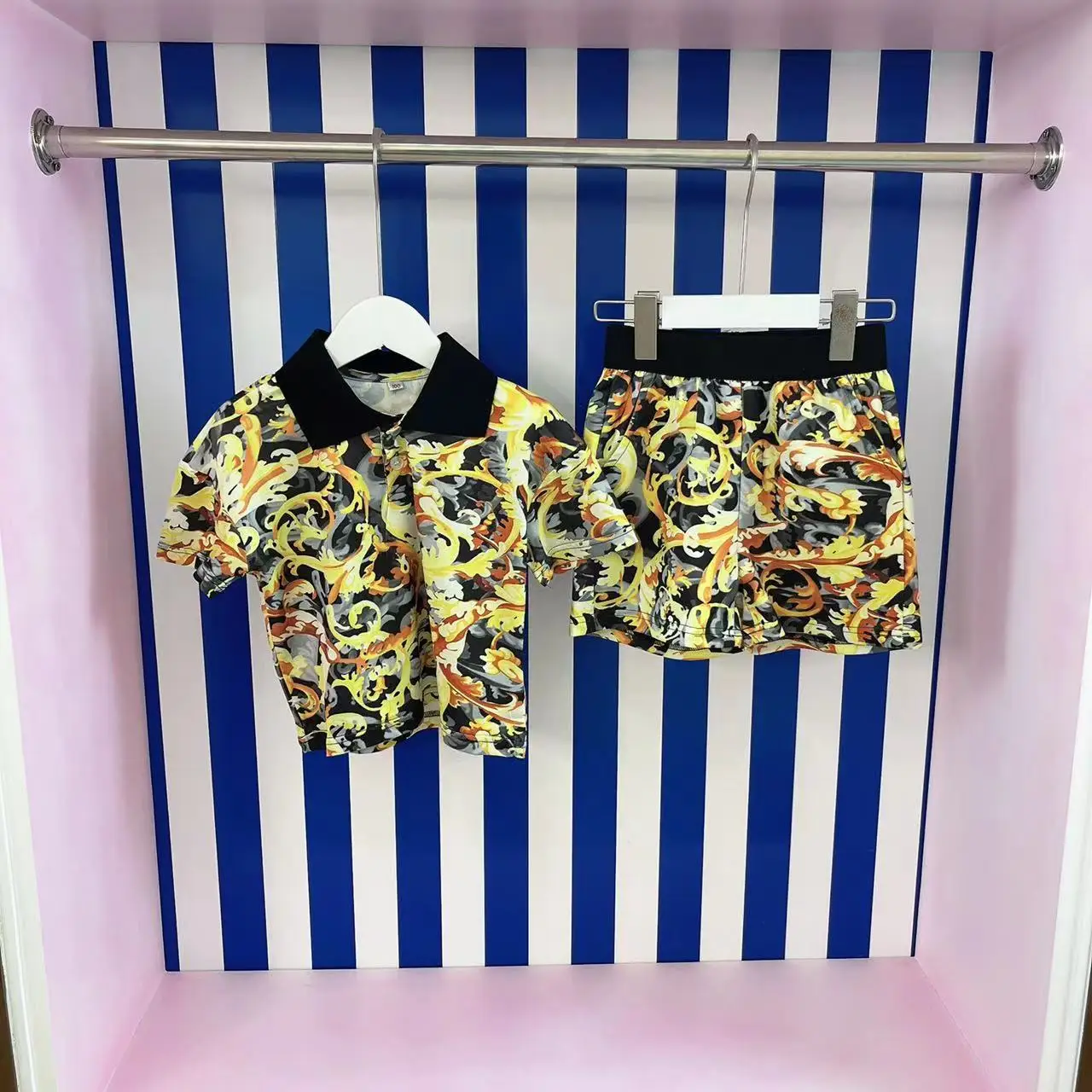 

Designer Baby Boys Clothes Sets Summer 2022 New Children's Clothing Lapel Polo Shirt Teen Boy Shorts Outfit Set Kids Casual Wear