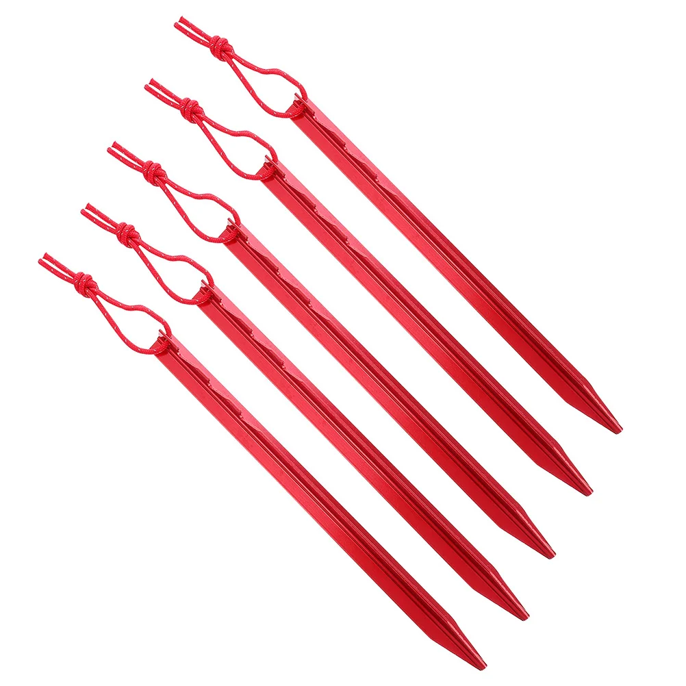 

5Pcs Tent Nail Aluminum Alloy Stake Outdoor Travel Tent Pegs Ground Stakes Accessory