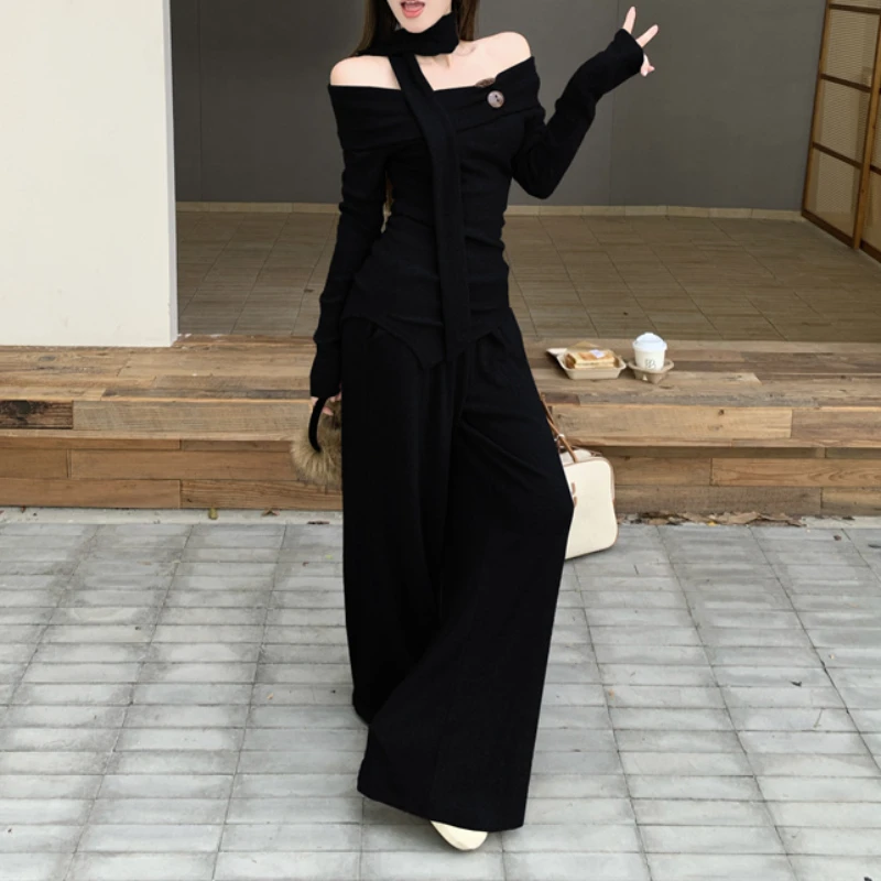 Новинка осени 2024 плиссированная сексуальная женская футболка с длинными