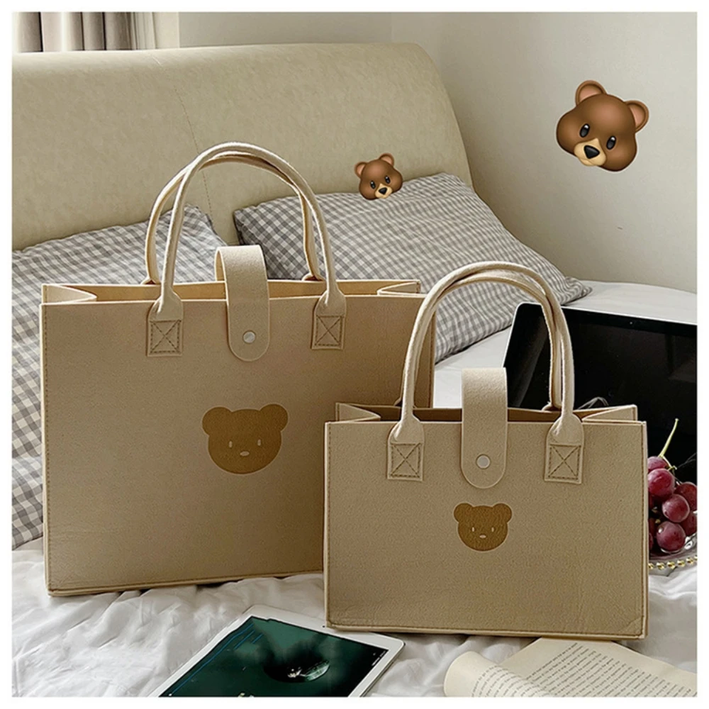 Сумка-тоут женская с рисунком медведя