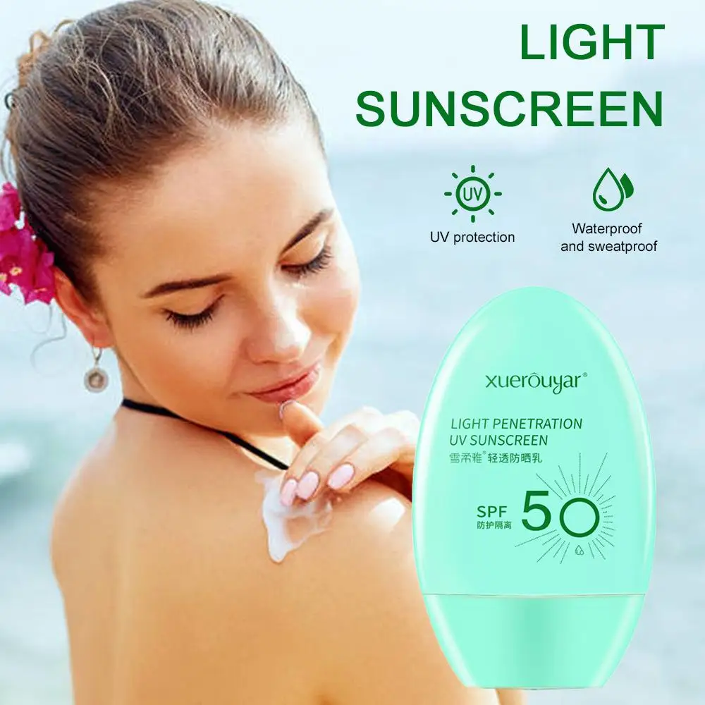 

Солнцезащитный увлажняющий крем xuerouyar SPF50, водостойкий, стойкий, освежающий, не жирный, для всего тела и лица