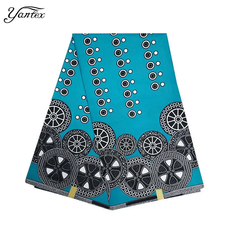 

YANTEX новый узор, африканская ткань с принтом, оптовая продажа, настоящая искусственная Ткань 6 ярдов/шт. Для свадебного платья