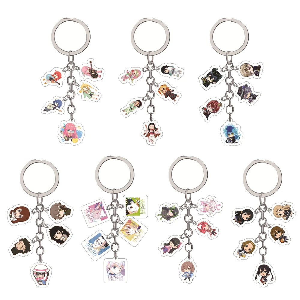 

Anime Oshi No Ko Keychain Cosplay Suzume No Tojimari Pendant Cartoon Double Sided Transparent Arcylic Figure Keyring Accessories