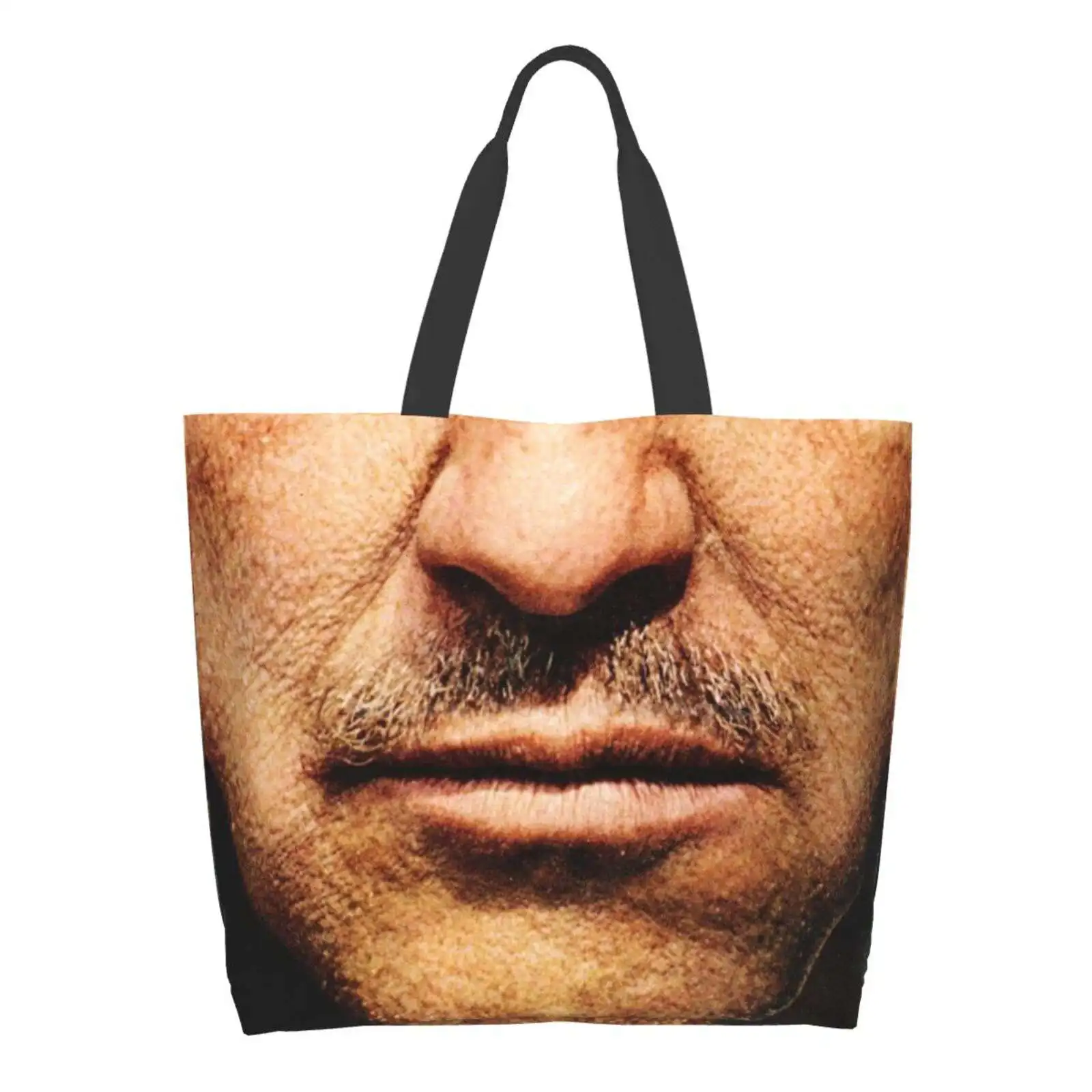 

Godfather Portrait Face Cover Women Shopping Bag Girl Tote Large Size The Godfather Godfather Mustache Moustache Portrait Mafia