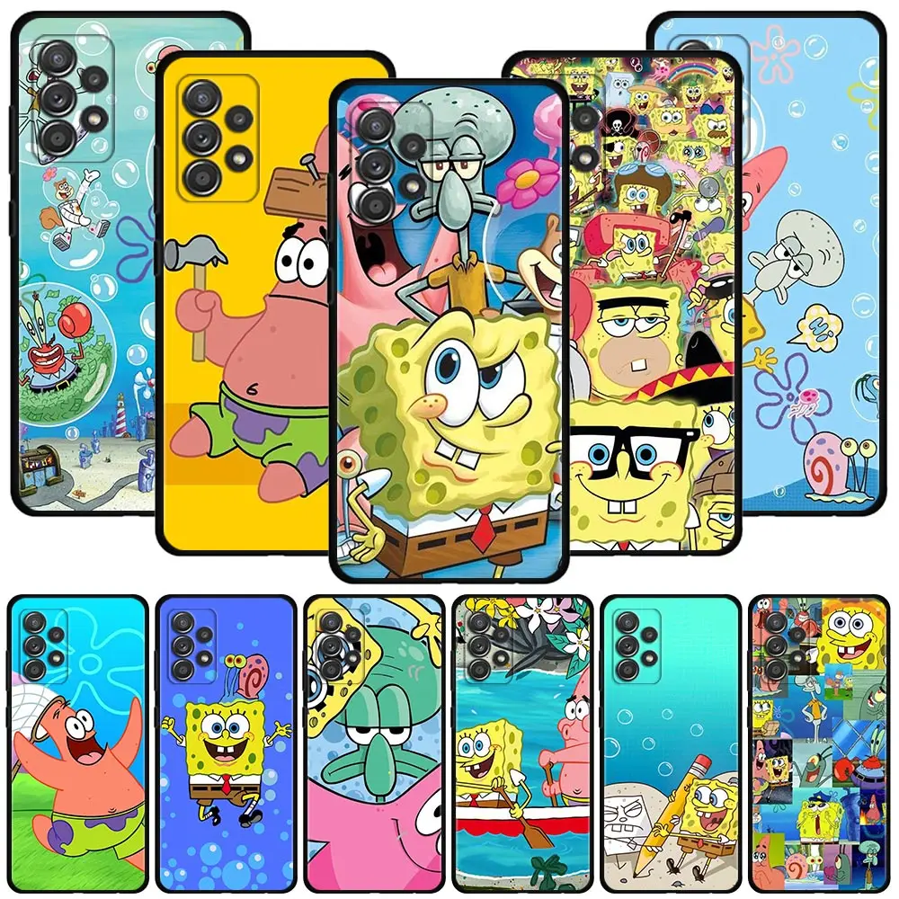 

Phone Case For Samsung Galaxy A12 A52 A51 A71 A32 A21s Cover A32 A31 A72 A22 A13 Silicon Funda SpongeBob Patrick Star