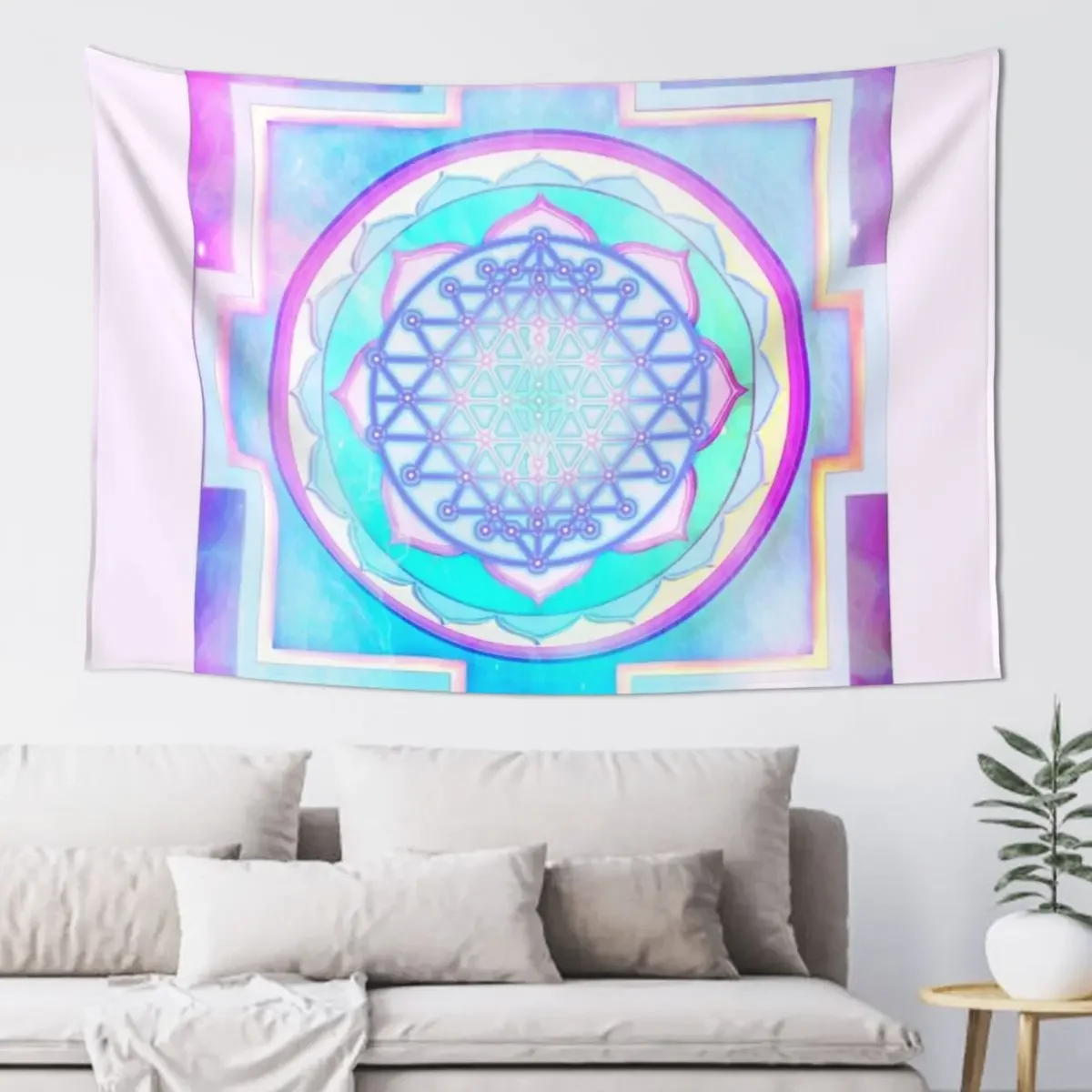 Саттва Шри Янтра Мандала 2 гобелен эстетический декор комнаты украшения для
