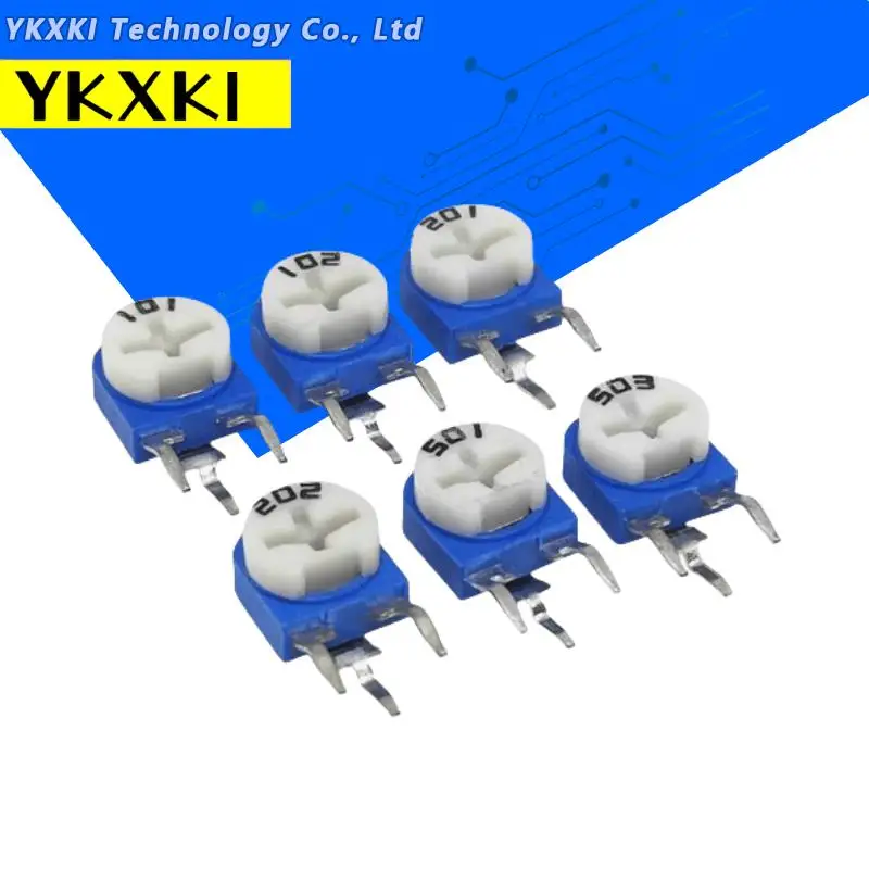 20 шт. RM063 100r 200 500 1k 2k 5k 10k 20k 50k 100k 200k 500k 1m Ом Триммер Потенциометр переменный резистор