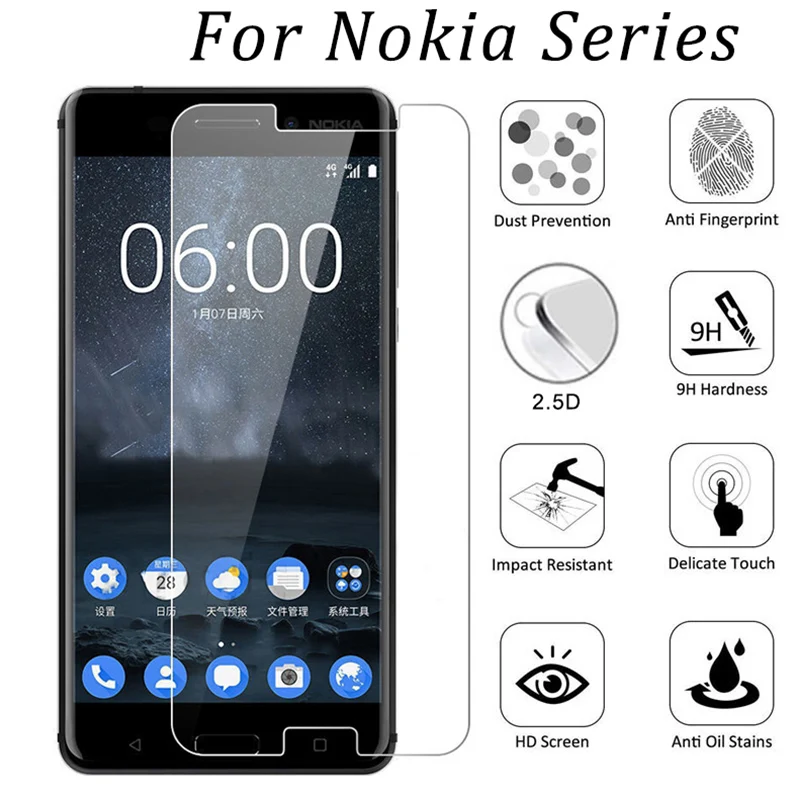 

Защитное стекло 9H, закаленное стекло для Nokia 7,2, 7,1, 7 Plus, Nokia 6,2, 6,1, 6, Защитное стекло для Nokia 5,1, 5