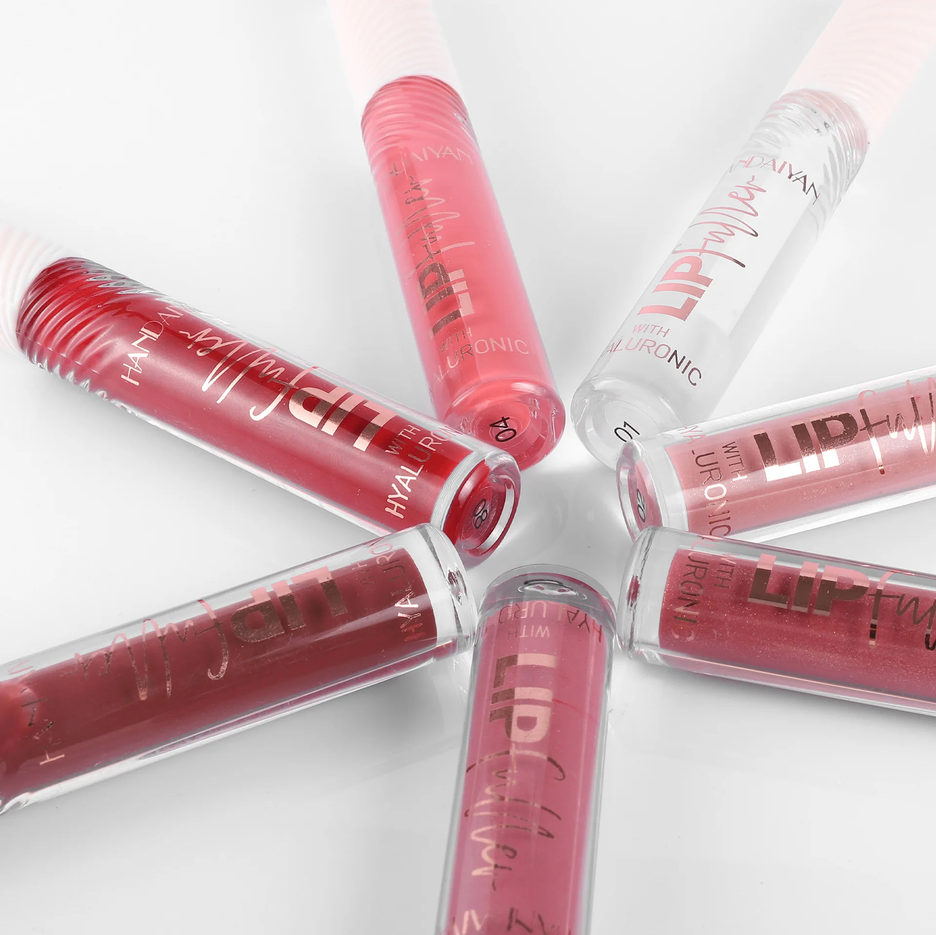 HANDAIYAN разноцветный зеркальный блеск для губ с гиалуроновой кислотой губная