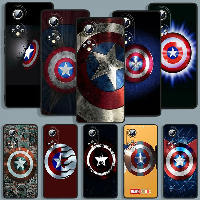 

Shield captain america marvel Phone Case For Huawei Honor 7A 7C 7S 8 8A 8C 8X 9 9A 9C 9X 9S Pro Prime MAX Lite Black luxury Back