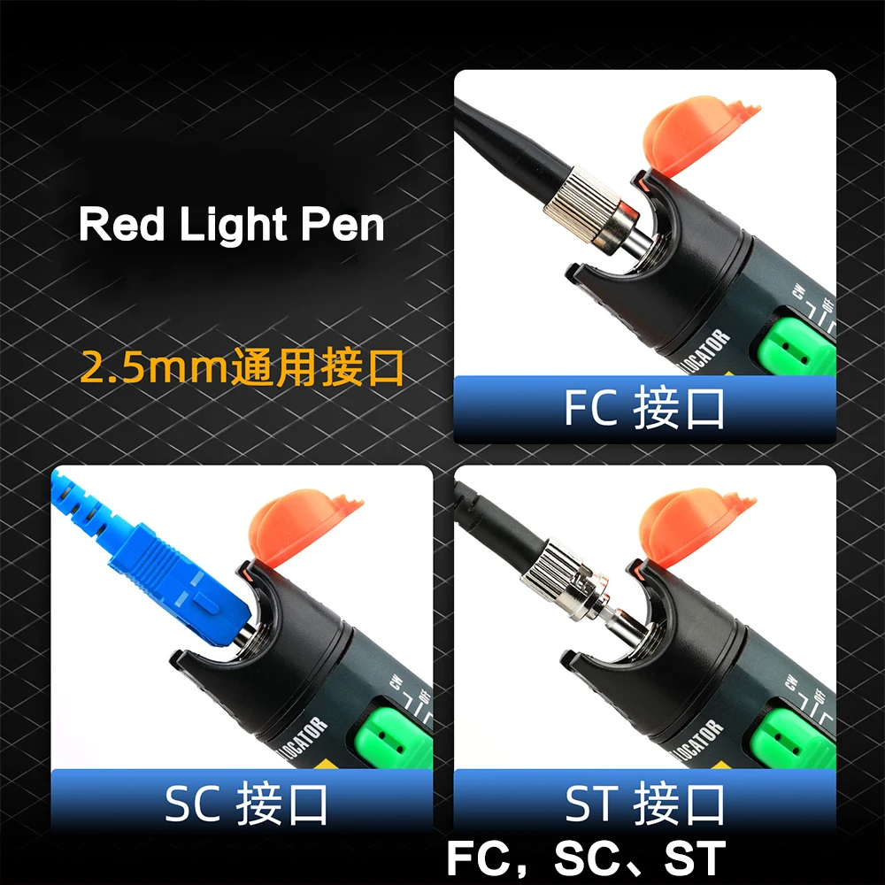 Light Pen 50mM 30mW 20mW 10mW 5mW VFL Optical Fiber Cable Tester 10km 20km 30km 50km Metal Visual Fault Locator