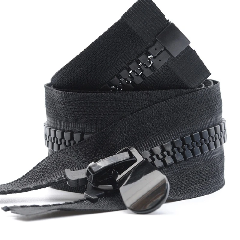 Ползунки на молнии с двумя концами черно-белые #8 из пластичного полимера | Дом и