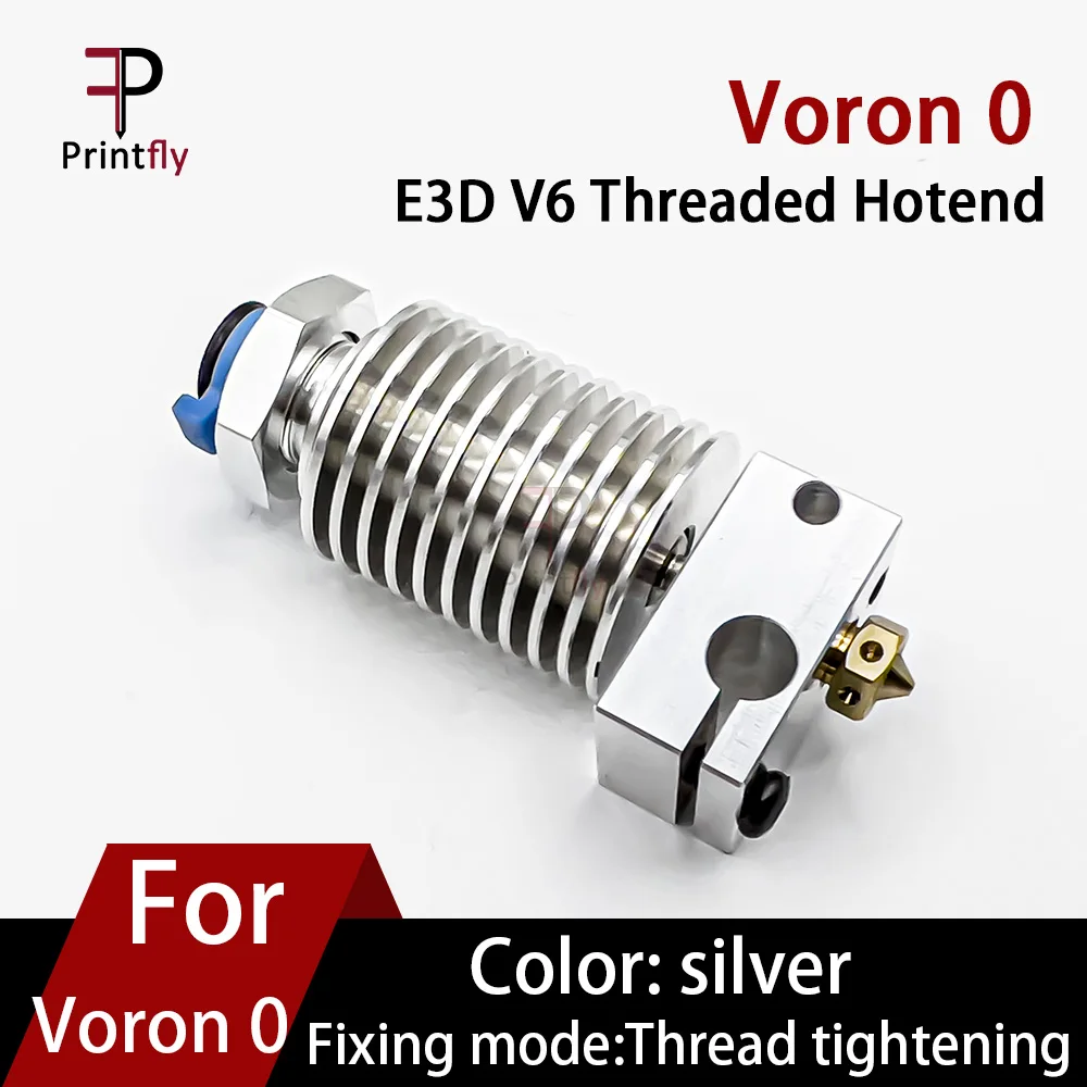 

Printfly 3D Printer Parts Voron 0.1 Threaded E3D V6 Hotend Kit 24V Remote OR Short range 1.75MM Full Full metal