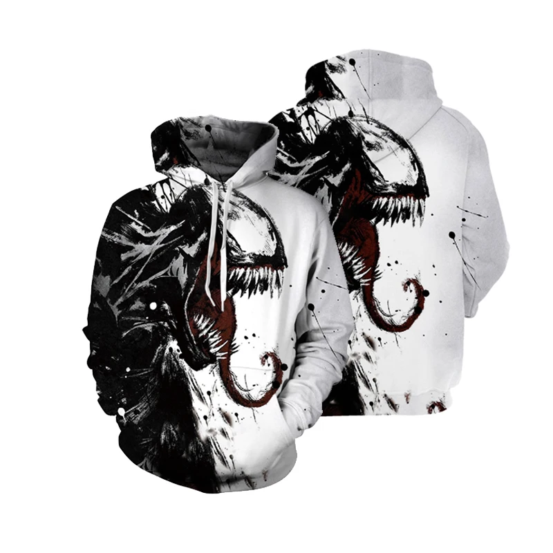 

New Venom Hoodie Men's Fashion Casual Sweater 3D Printing Loose Pullover Street Hip Hop Harajuku Men's Kids Hoodies