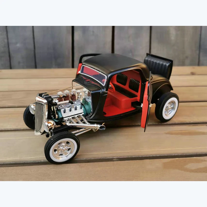 Литой под давлением 1:18 Масштаб 1934 Ford 3-window Coupe классическая модель автомобиля из