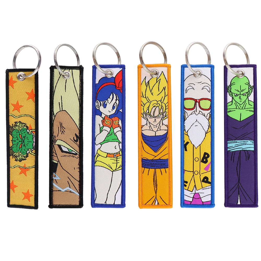 

Anime Cool Characters Key Tag Embroifery Jet Tag Keyrings for Car Keys Backpack Women Men Key Holder Jewelry Accessories 1PCS