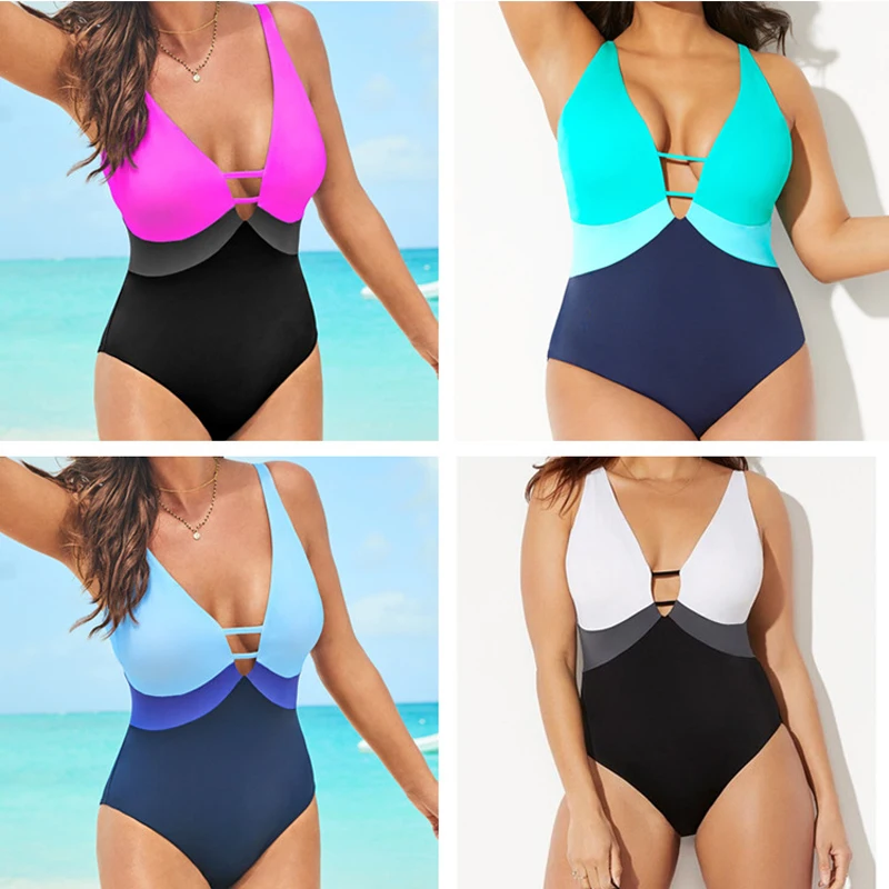 

Женский слитный купальник с эффектом пуш-ап