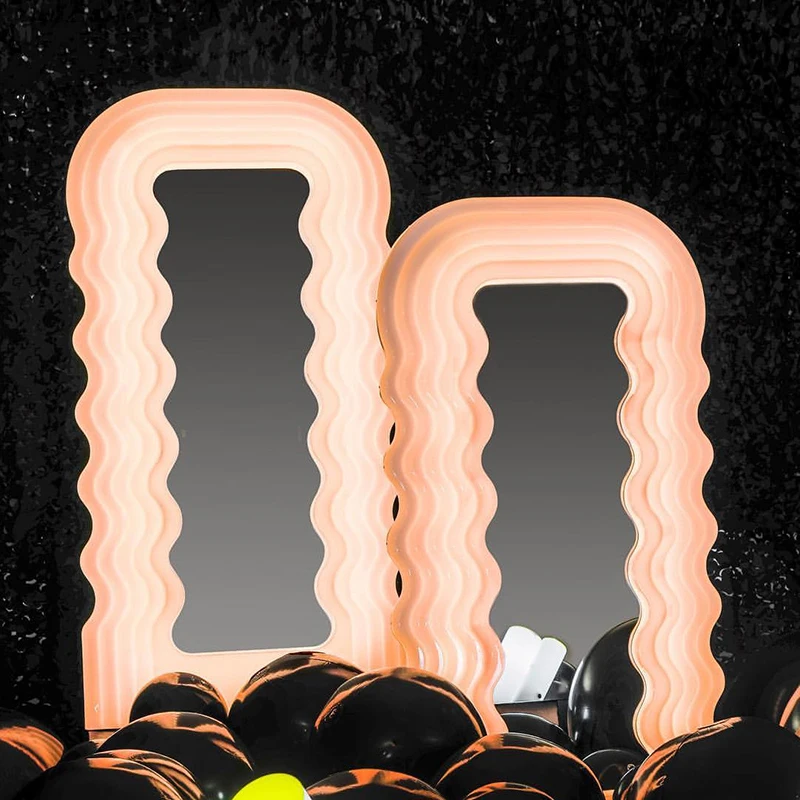 

Nordic Style Large Full Length Mirrors Kawaii Irregular Plastic Glass Mirrors Standing Espelho Decorativo Home Decorations
