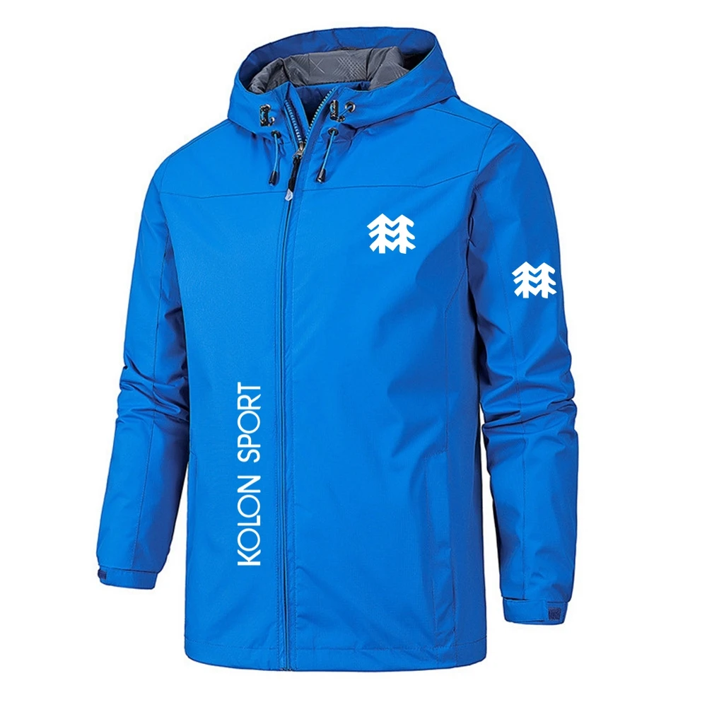 Spring and Autumn Fashion 2023 Men's Brand KOLON Sports Jacket Outdoor Windproof Waterproof Fishing Jacket Men's Hooded baseball