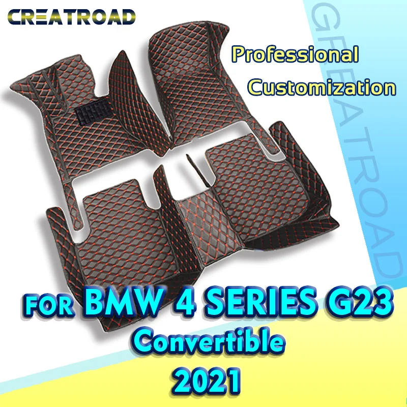 

Car Floor Mats For BMW 4 Series G23 Convertible 2021 Custom Auto Foot Pads Automobile Carpet Cover Interior Accessories