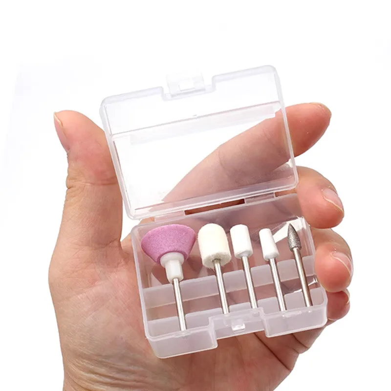 Биты для дизайна ногтей, буферная пилочка, полировальная электрическая шлифовальная машина, шлифовальная головка, наконечник, машина, набор инструментов для маникюра «сделай сам», 5 шт./компл.