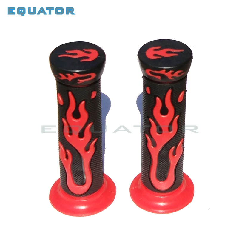 

Red Universal 7/8" 22mm Rubber Flame Handle Grips Dirt Bike Parts A Pair Flame Soft TPR Motorcycle Handlebar Hand Grips