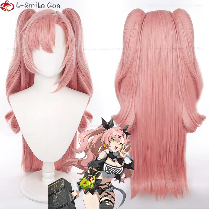 

Game Zenless Zone Zero Nicole Demara Cosplay Wig 80cm Long Pink Curls Heat Resistant Hair Halloween Party Wigs + Wig Cap