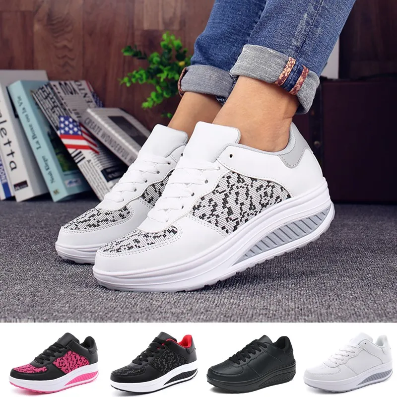 

Women's Wedges Walking Shoes Fashion Comfortable Shake Shoes Fitness Casual Platform Sneakers