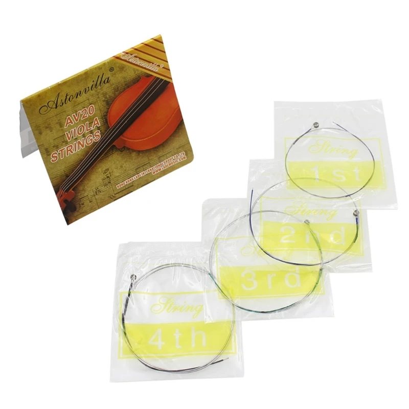 

Viola Strings Replacement Set with Stainless Steel Nickel Plated Ball End 094C