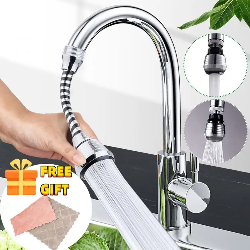 

Faucet Anti-splash Head Extender Kitchen Water Saver Universal Rotating Bubbler Filter Booster Nozzle Faucet Extender