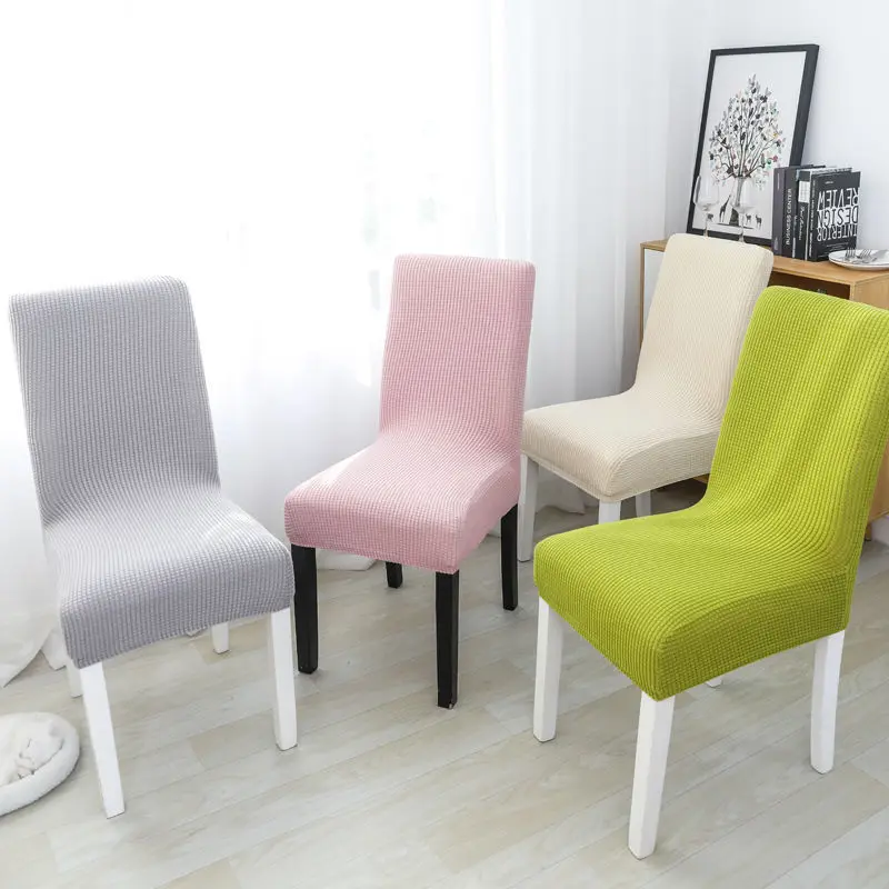 Covers Solid Color Corn Velvet Household Chair Covers Thickened Shaker Velvet Restaurant Chair Covers