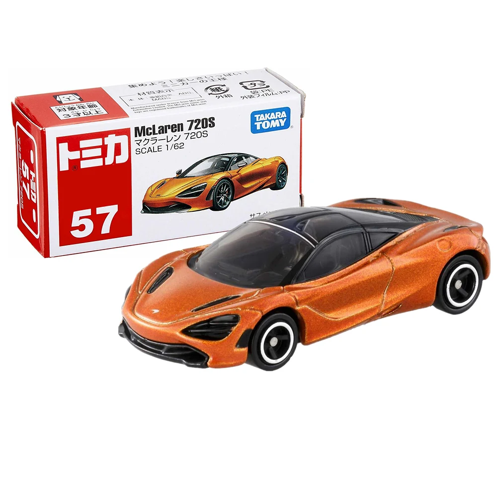 

Takara Tomy Tomica No.57 McLaren 720S 1/62 Mini Diecast Metal Car Model Alloy Car Toys 102632 for Boys Gift