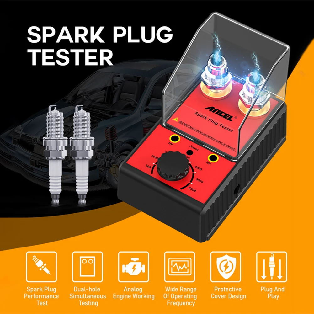 

Car Spark Plug Tester Ignition System Testers Automotive Diagnostic Tool Double Hole Ignition Detector Auto Spark Plug Analyzer
