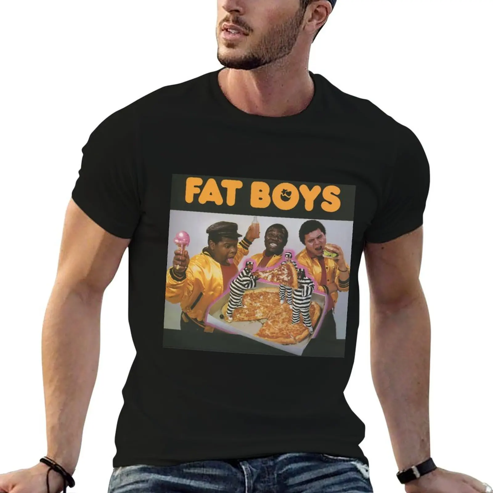 Фото Футболка Fat Boys Classique, мужская дизайнерская футболка, мужские футболки с графическим принтом, комплект хлопковых футболок для мужчин №1