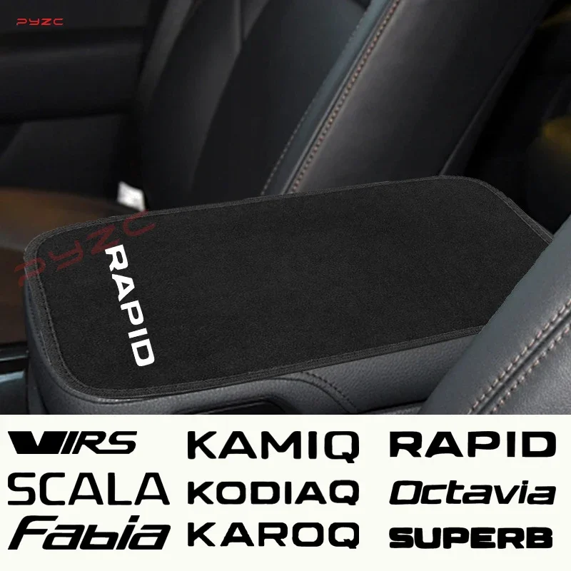 Авто Armsteun Box коврик для центральной консоли крышка Beschermer Skoda Octavia Rapid Superb Kodiaq Scala Karoq