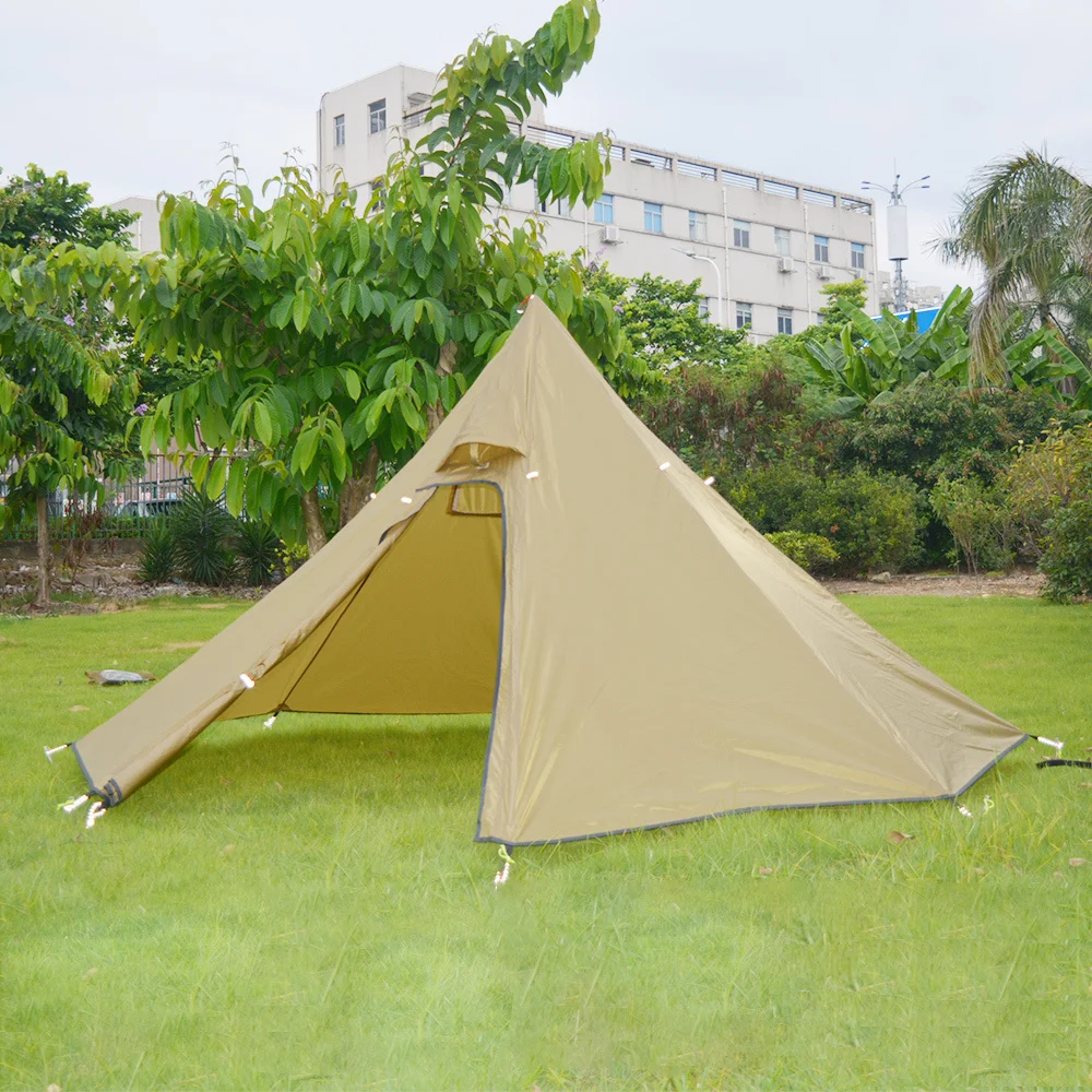 Ultralight Portable Outdoor Camping Tent 1-2 Person Pyramid Octagonal Tent Travel Hiking Sunshade Tent Awnings