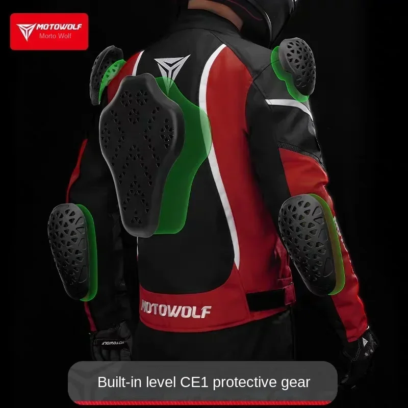 MOTOWOLF куртка мотоциклиста Мужская Всесезонная теплая изоляционная дышащая