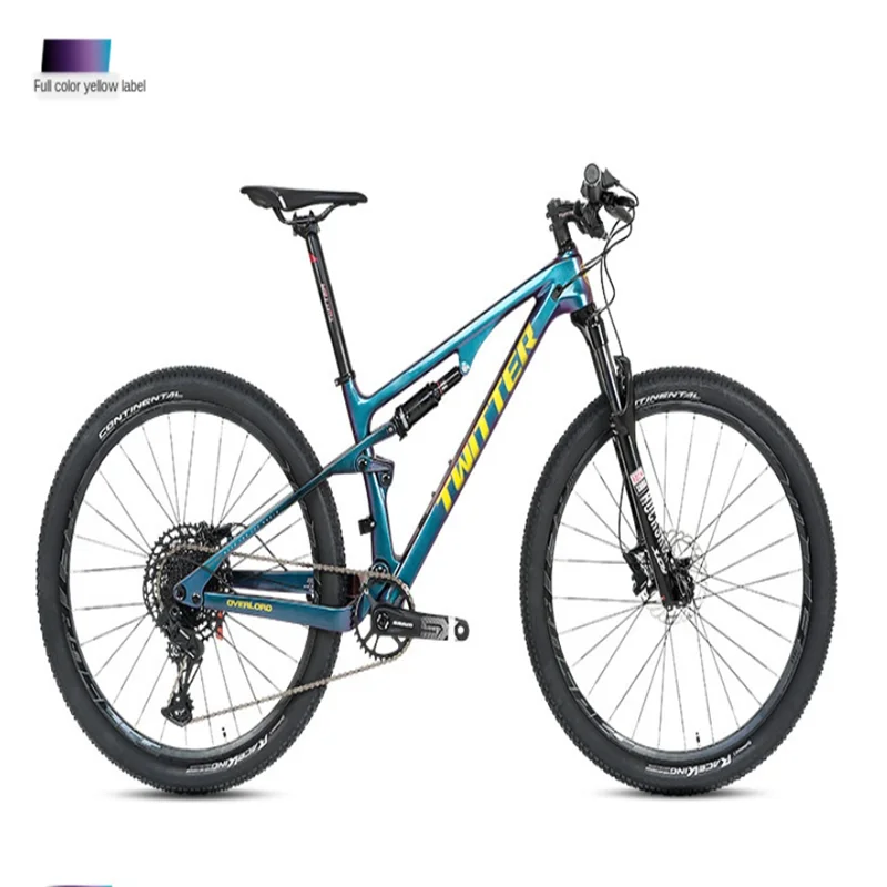 

TWITTER голографический цвет OVERLORD M6100-12speed двойной амортизатор горный велосипед 27,5/29 дюймов углеродное волокно велосипедная Рама