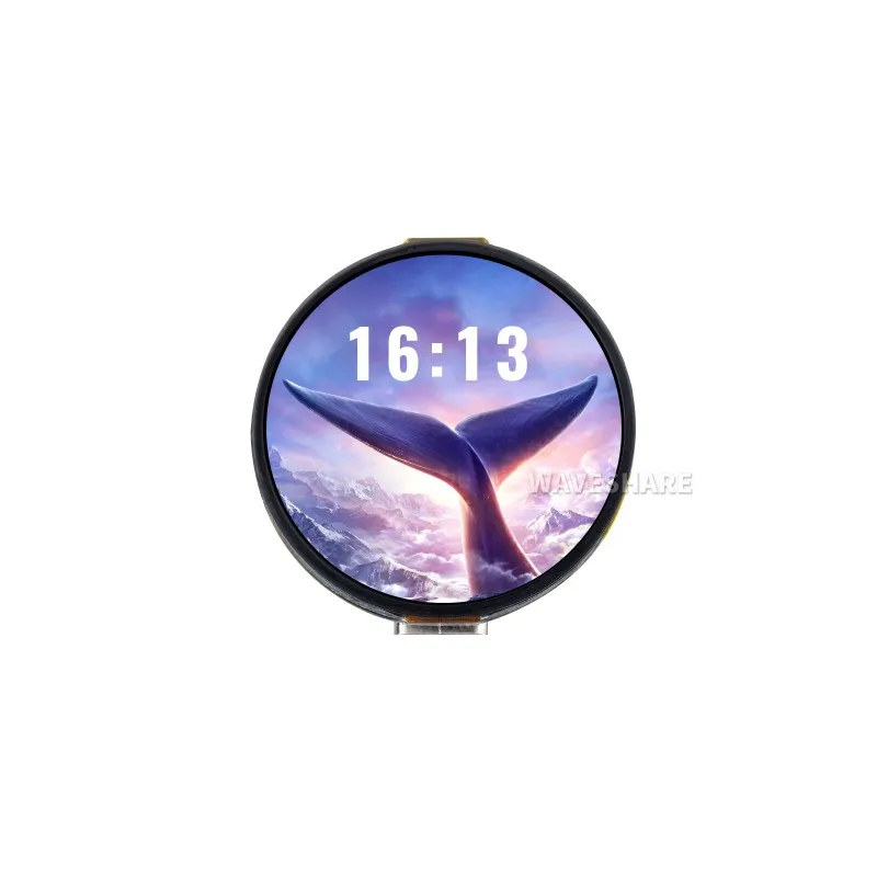 Фото Плата разработки ESP32-S3 с круглым сенсорным AMOLED-дисплеем 1,32 дюйма, 466*466 пикселей, интерфейс QSPI, поддержка Wi-Fi и Bluetooth 5 №1