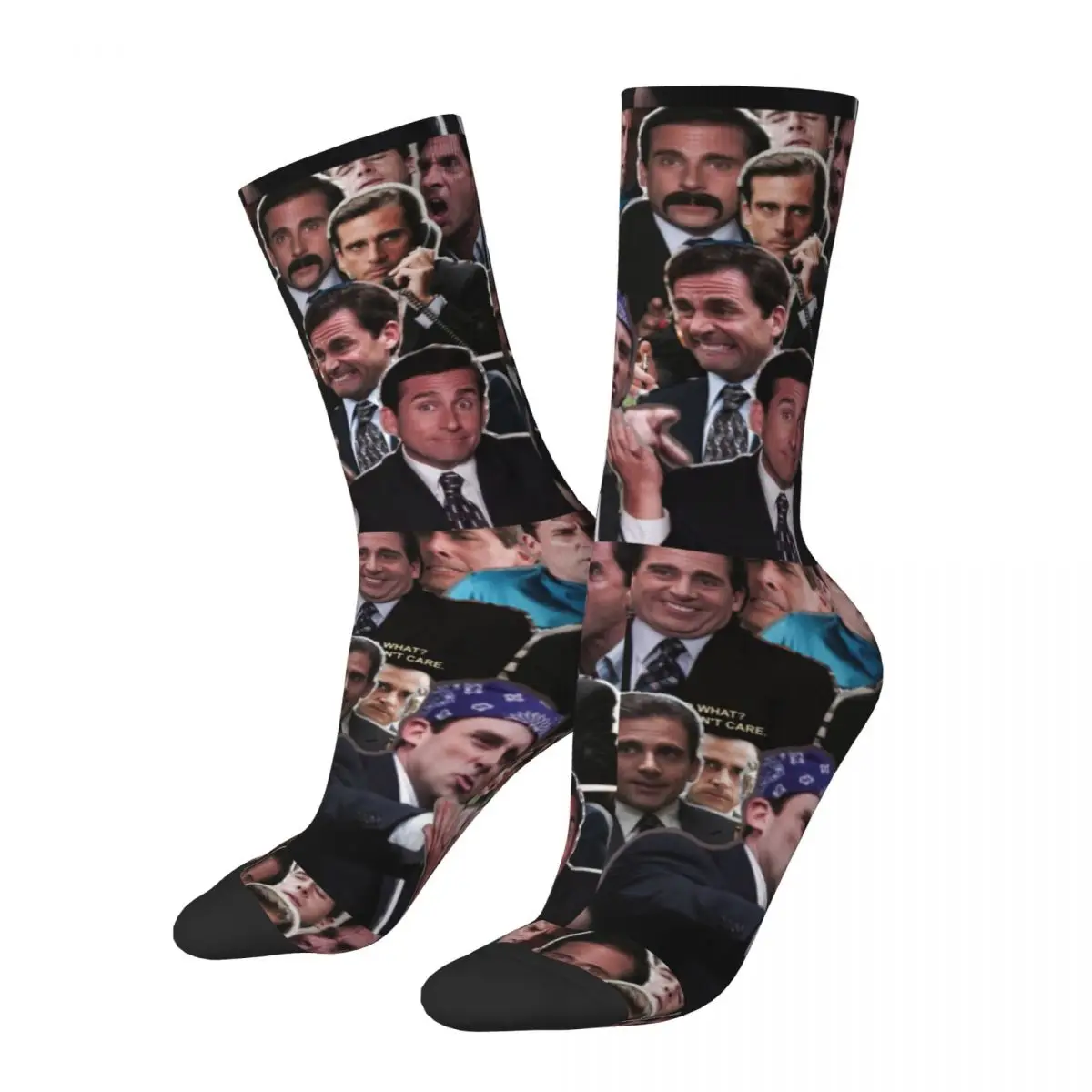 

Happy Funny Socks Crazy The Office Michael Scott Steve Carell Socks Comfortable Women Men Socks Winter Christmas Gift Idea