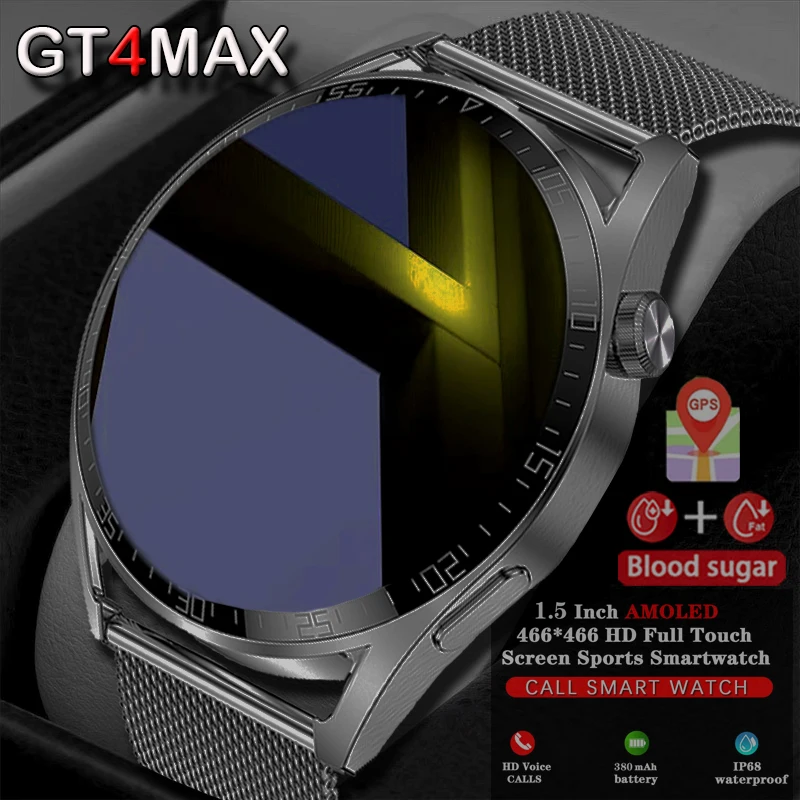 

Мужские спортивные Смарт-часы Watch4 GT4MAX, 1,3-дюймовый AMOLEDG-экран, сенсорный экран HD, Bluetooth-вызов, GPS-часы для женщин Huawei