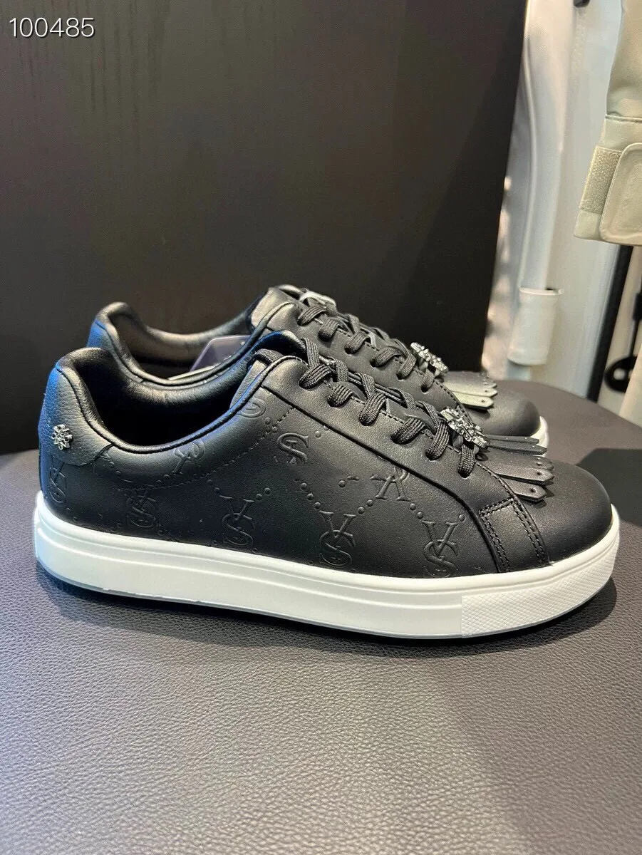 Korean ST Golf Shoes Women's Lightweight Waterproof GOLF Anti slip Leather Board Shoes Luxury Outdoor sports and leisure leather