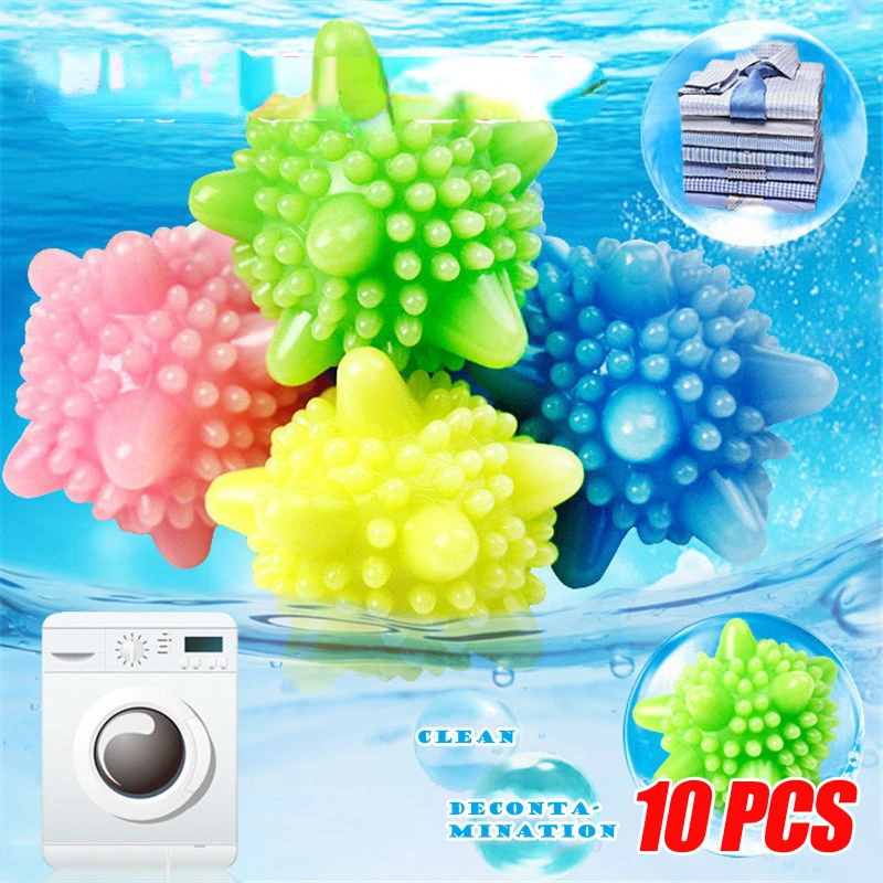

New in Magical Laundry Ball Household Cleaning Washing Machine Clothes Softener Starfish Shape PVC Reusable Solid Cleaning Ball