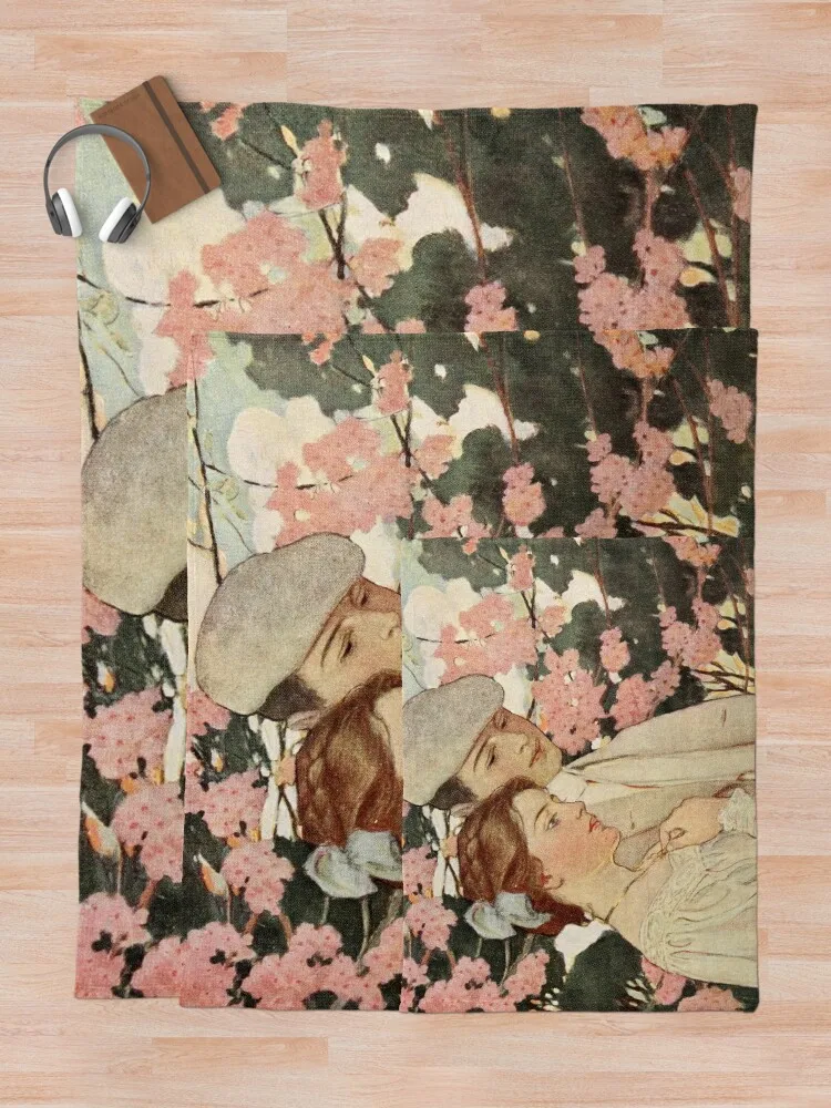 Первая любовь. Джесси Уиллкокс Смит. 1909 Плед Декоративные диваны Мягкие