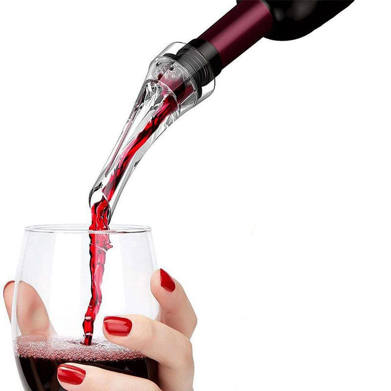 

1Pcs Magic Wine Decanter Red Wine Aerating Pourer Spout Decanter Wine Aerator Quick Aerating Pouring Tool Pump Portable Filter